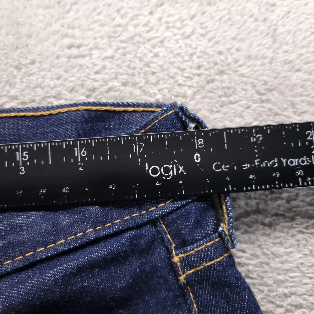 Levis 501 Jeans Mens 36x32 Blue Regular Straight Dark Wash Button Fly Stretch